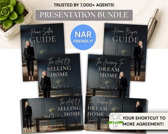 Real Estate Presentation Bundle, Listing Presentation Buyer Presentation, Home Seller Guide Home Buyer Guide Real Estate Marketing Templates
