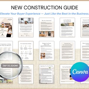 Home Builders Guide, 24-page printable and digital new construction buyers guide roadmap, perfect for real estate agents and builder punch list.