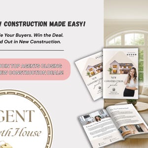 New Construction Guide Template, real estate marketing tool for buyer presentations and builders brigade, includes builder punch list.