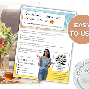 Summer Real Estate Flyer, Realtor Introduction Flyer, Hello Neighbor Farming Mailer, Home Selling Flyer, Listing Agent Summer Marketing