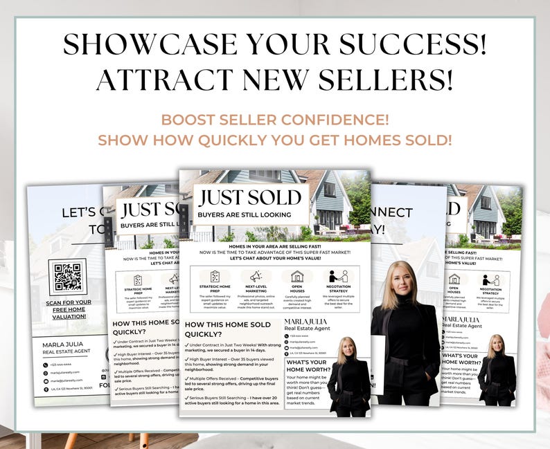 Just Sold Neighborhood Flyer, Realtor Listing Marketing, Real Estate Direct Mail, Real Estate Farming Postcard, Home Seller Targeting