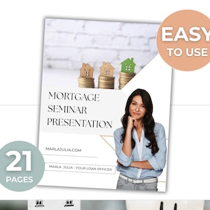 Mortgage Seminar Presentation for Realtors, First Time Home Buyer Loan Seminar, Real Estate Mortgage Webinar Presentation Mortgage Marketing