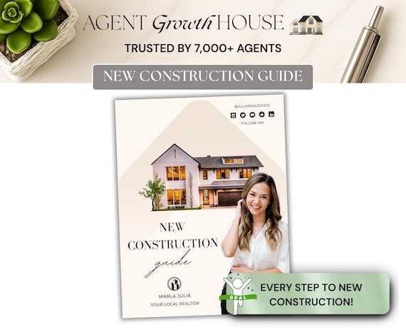 New Construction Guide for Real Estate, Construction Presentation, Construction Buyers Guide, New Home Builder Guide, Home Building Planner
