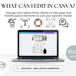 Real Estate Agent Flyer, Home Seller Advertising, Neighborhood Farming Strategy, Just Sold Real Estate Design, Canva Realtor Template