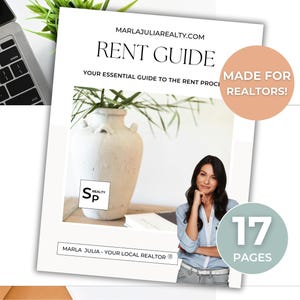 Renting Guide for Real Estate Agents, Tenant Rental Packet, Leasing Tips, Tenant Welcome Guide, Realtor Rental Property Guide, Lease Option