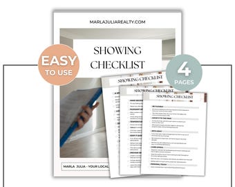 Real Estate Showing Checklist, Realtor Pre-showing Checklist Template, Home Showing Guide, Staging and Photography Prep, Realtor Canva List