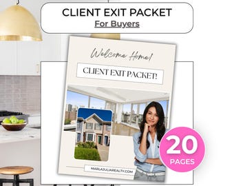 Client Exit Packet for Realtors, Real Estate Buyer Closing Packet, Buyer Closing Guide, Realtor Post Closing Packet Template for Realtors