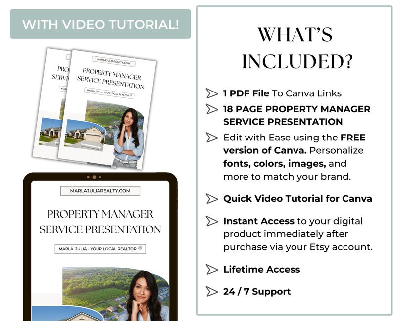 Rental manager marketing presentation for real estate agents, highlighting property maintenance, lease renewals, and stress-free owner services.