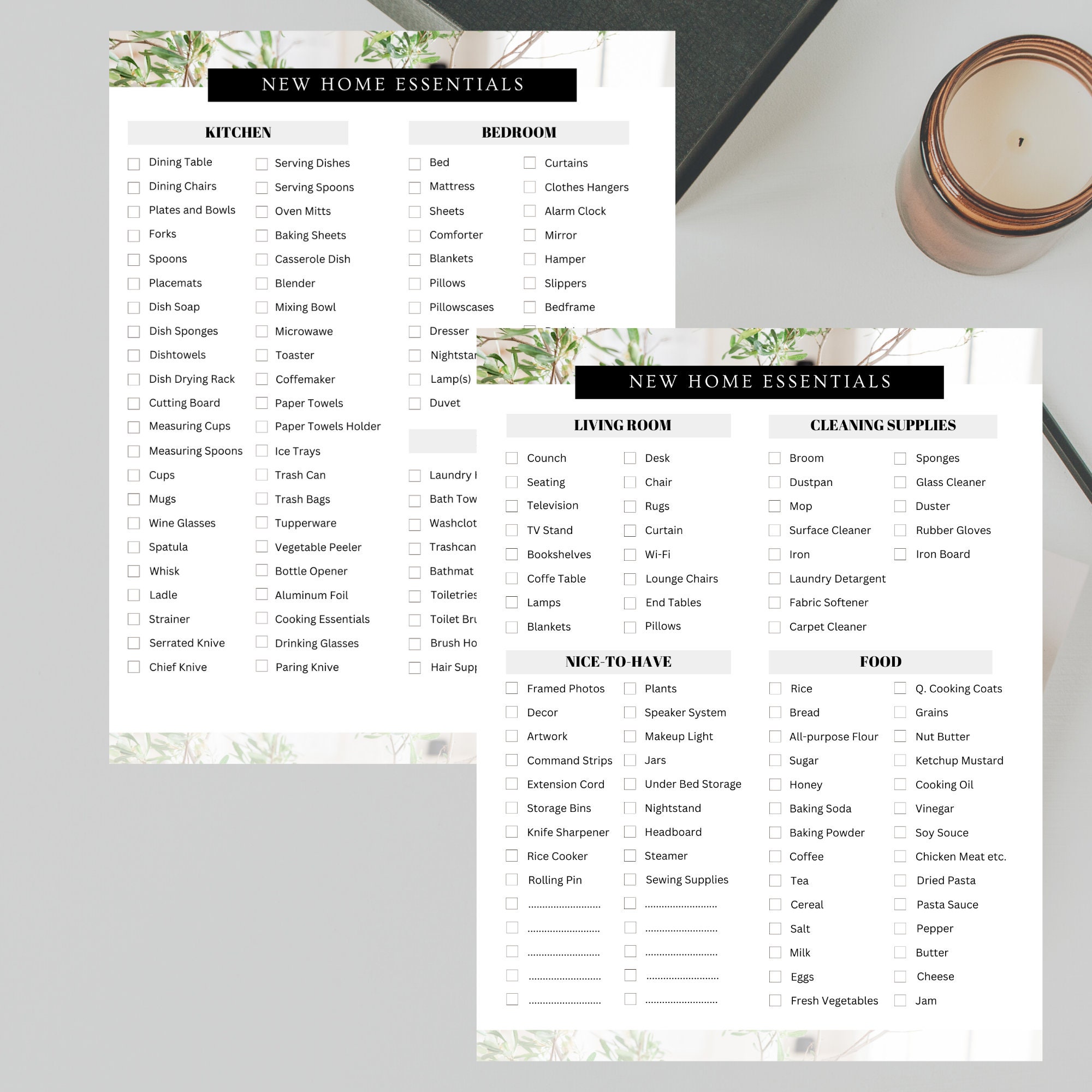 New Home Checklist and First Home Essentials Checklist Etsy