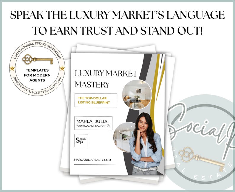Luxury Listing Presentation Packet, Real Estate Seller Guide Template ...