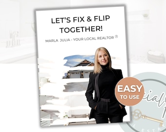 Fix and Flip Guide for Real Estate, Property Investor Presentation for Real Estate, Property Flipping Guide, Real Estate Investor Template