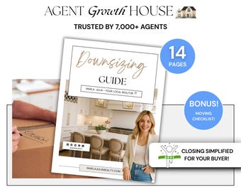 Downsizing Guide for Seniors, Real Estate Downsizing Book, Selling Your Home After Retirement, Senior Moving Support for Realtors