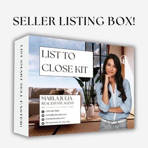 Seller Listing Box Cover Template, Real Estate Presentation Box, CMA Box Template, Custom Realtor Box, Pre-Listing Kit Box, Listing Package
