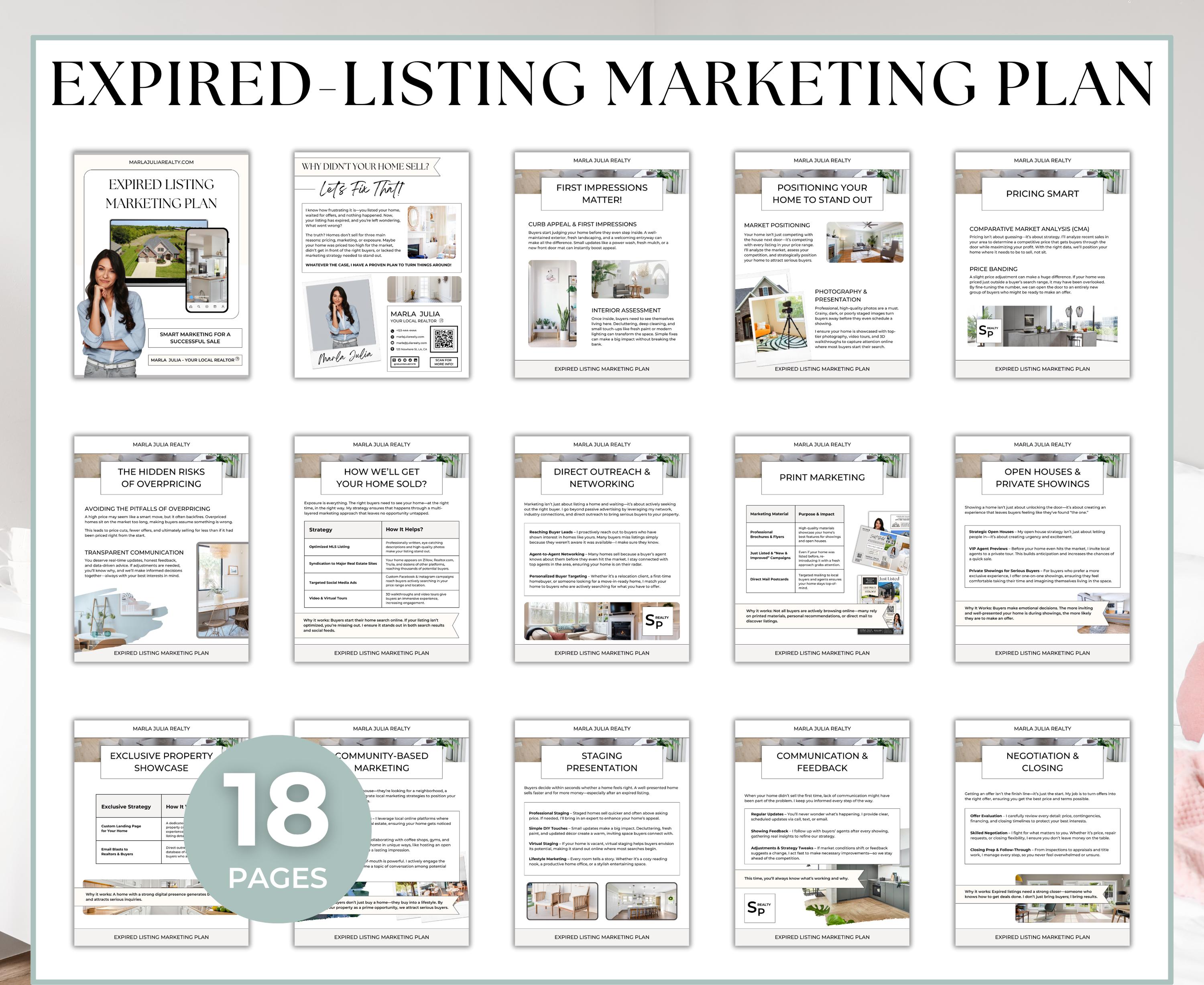 Expired Listing Packet.pdf Expired Listing Kit for Real Estate, Expired Listing Presentation ...