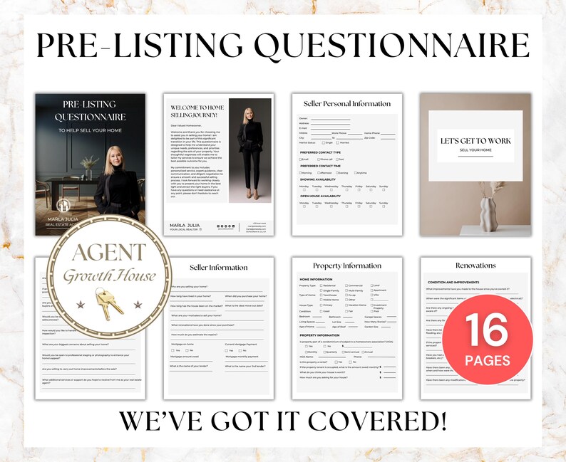 Luxury Pre-listing Kit for Real Estate Agent, Pre-listing Presentation ...