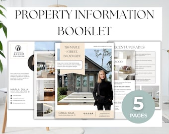 Listing Brochure for Real Estate, Property Information Booklet, Property Listing Brochure, Open House Property Brochure, Home Sale Info