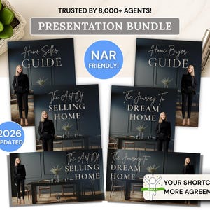 Real Estate Presentation Bundle, Listing Presentation Buyer Presentation, Home Seller Guide Home Buyer Guide Real Estate Marketing Templates