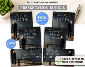 Real Estate Presentation Bundle, Listing Presentation Buyer Presentation, Home Seller Guide Home Buyer Guide Real Estate Marketing Templates