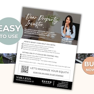 Investment Letter Flyer for Realtors, Real Estate Investor Prospecting Letter, Investor Prospecting Mailer Template, Investor Introduction