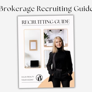 Real Estate Recruiting Guide, New Agent Onboarding Guide for Brokerages, Realtor Onboarding Kit, Brokerage Onboarding Template, Recruiting