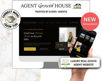 Real Estate Website Template for Realtors, Agent Canva Website, Lead Capture Page, Realtor Landing Page, Canva Website Template