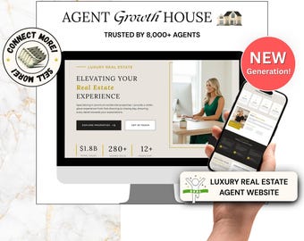 Real Estate Website Template for Realtors, Agent Canva Website, Lead Capture Page, Realtor Landing Page, Canva Website Template