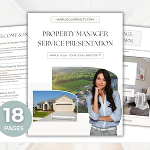 Property Manager Service Presentation Template, Rental Property Management Marketing Guide Real Estate Property Manager Guide Canva Template