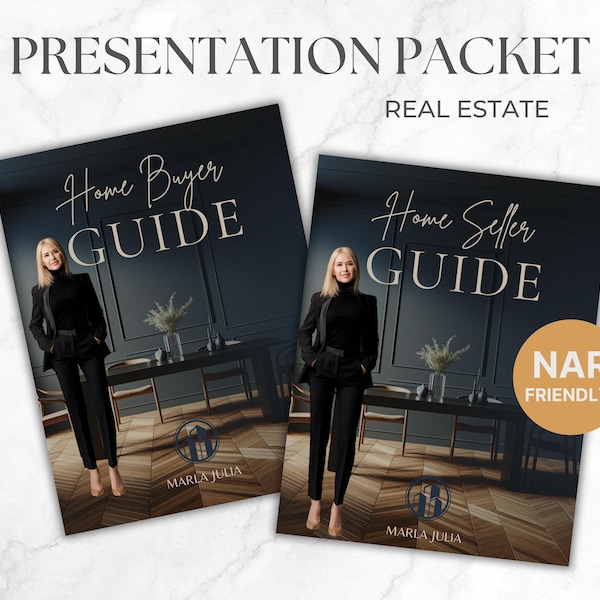 Real Estate Listing Presentation, Buyer Presentation and Seller Presentation Template, Printable Home Seller and Home Buyer Guide Template
