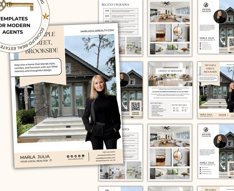 Real estate property brochure, open house booklet, property guide, listing preparation tool, property booklet for agents