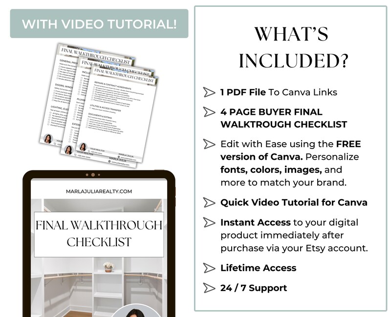 Final Walkthrough Checklist for Buyers, Real Estate Buyer Walkthrough ...