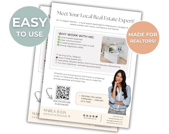 Meet the Agent Introduction Flyer, Realtor Prospecting Flyer, Real Estate Farming Flyer, Realtor Marketing Farming Flyer, Agent Introduction