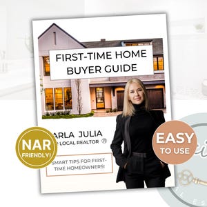 First Time Home Buyer Guide, Home Buyer Guide for Real Estate Agent, Home Buyer Packet, First Time Home Buyer Consultation Home Buying Steps