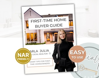 First Time Home Buyer Guide, Home Buyer Guide for Real Estate Agent, Home Buyer Packet, First Time Home Buyer Consultation Home Buying Steps