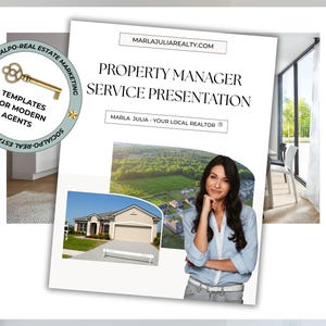 Service presentation for real estate professionals offering landlord solutions, rental coordination, and lease oversight in a visual, professional format.