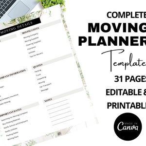 Moving Planner Template Printable Moving Packing Planner Template Moving To Do List  Template for Moving Day
