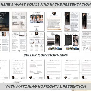 Seller Setting Page Example Pre-listing Presentation, Seller Pre-listing Package for Real Estate ...
