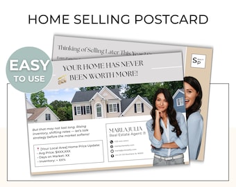 Realtor Seller Farming Postcard Template: Real Estate CMA Mailer (Canva Editable, Digital Download)