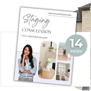 Staging Consultation Presentation, Staging Welcome Packet, Seller Home Staging Consultation Kit, Home Stager Pricing, Staging Guide Template