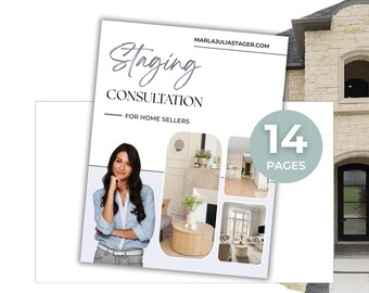 Staging Consultation Presentation, Staging Welcome Packet, Seller Home Staging Consultation Kit, Home Stager Pricing, Staging Guide Template