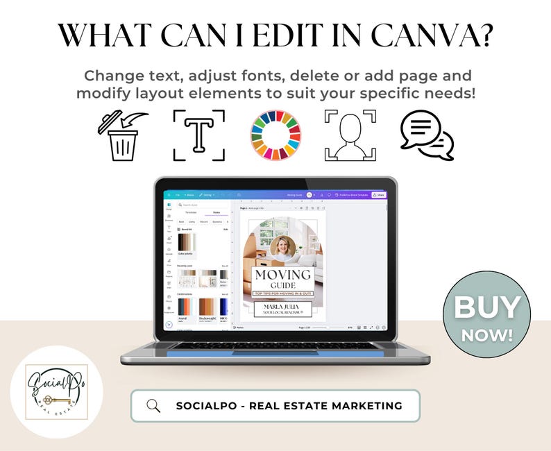 Relocation Checklist and Moving Guide for Real Estate Professionals – 20-Page Printable Canva Template Designed to Help Buyers and Sellers Transition Seamlessly