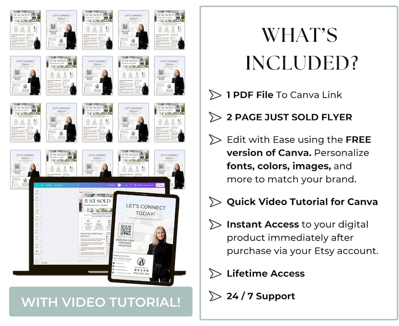 Real Estate Just Sold Flyer, Farming Flyer for Realtors, Home Seller Marketing, Neighborhood Flyer, Realtor Sold Listing Template
