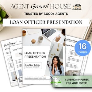 Loan Officer Buyer Presentation, Mortgage Process Template for Buyers, Real Estate Lending Guide, Mortgage Presentation, Lender Presentation