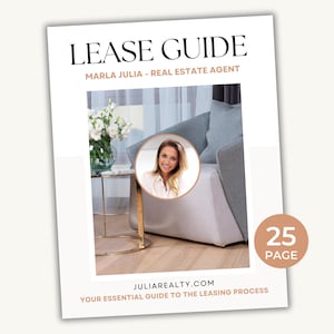 Lease Guide, Tenant Lease Guide, Tenant Welcome Book, Tenant Rental Guide, Real Estate Rental Template, Tenant Moving Checklist, Rental Home