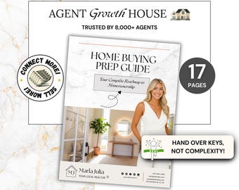 Home Buying Prep Guide for Realtors | Real Estate Home Buyer Presentation | Preparation for Home Buyers | Realtor Branding