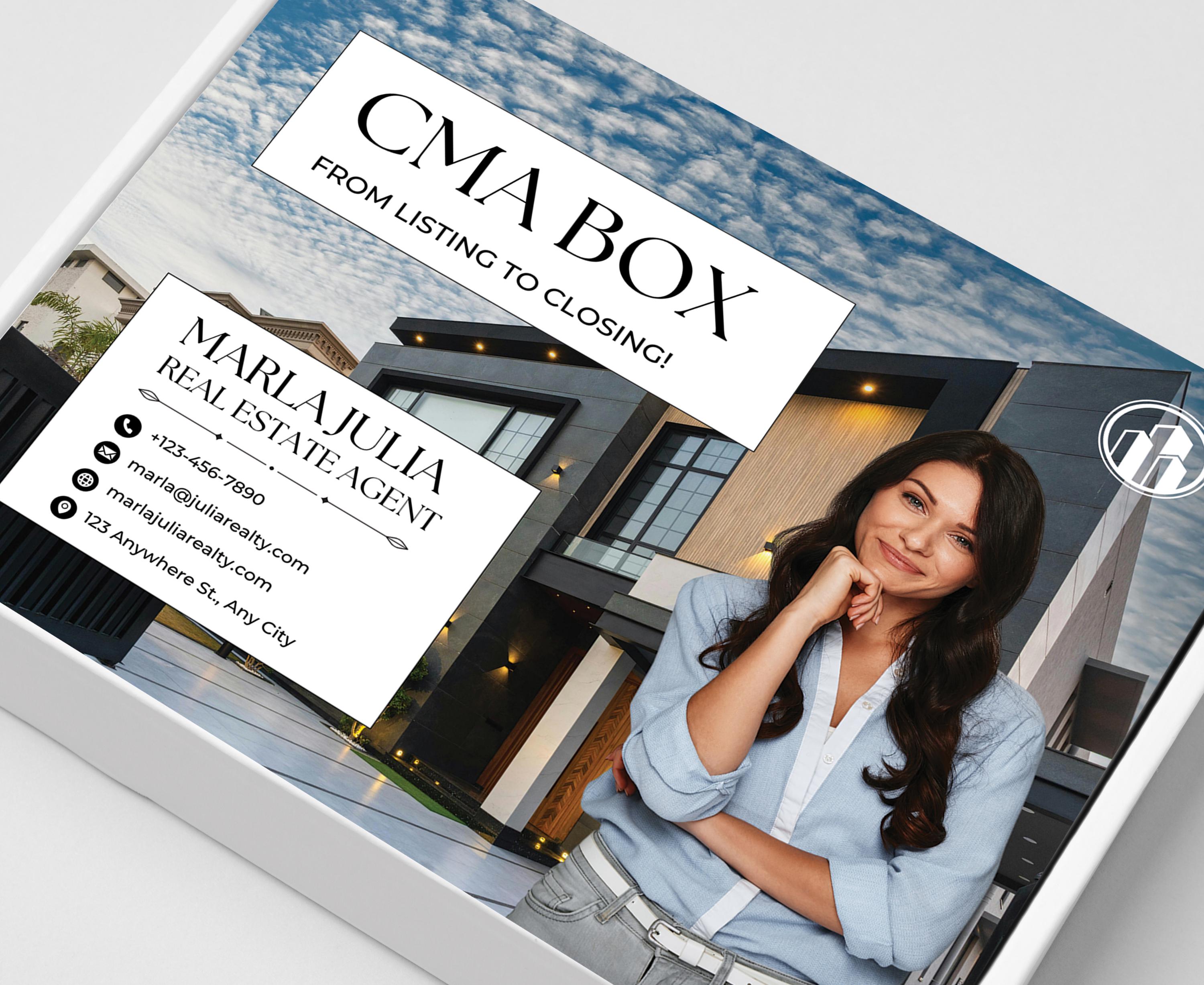 CMA Box Template, Real Estate Pre-listing Box Cover, Listing ...