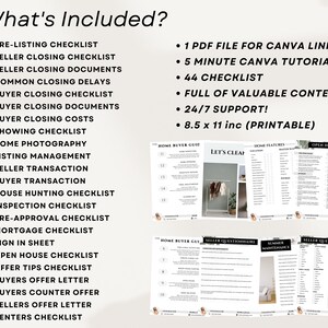 Seller Real Estate Checklist Bundle , Real Estate Buyer Checklist ...