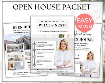 Open House Packet, Open House Flyer, Yard Sign, Open House Feedback Form, Open House Welcome Sign, Real Estate Template,Sign-in Sheet