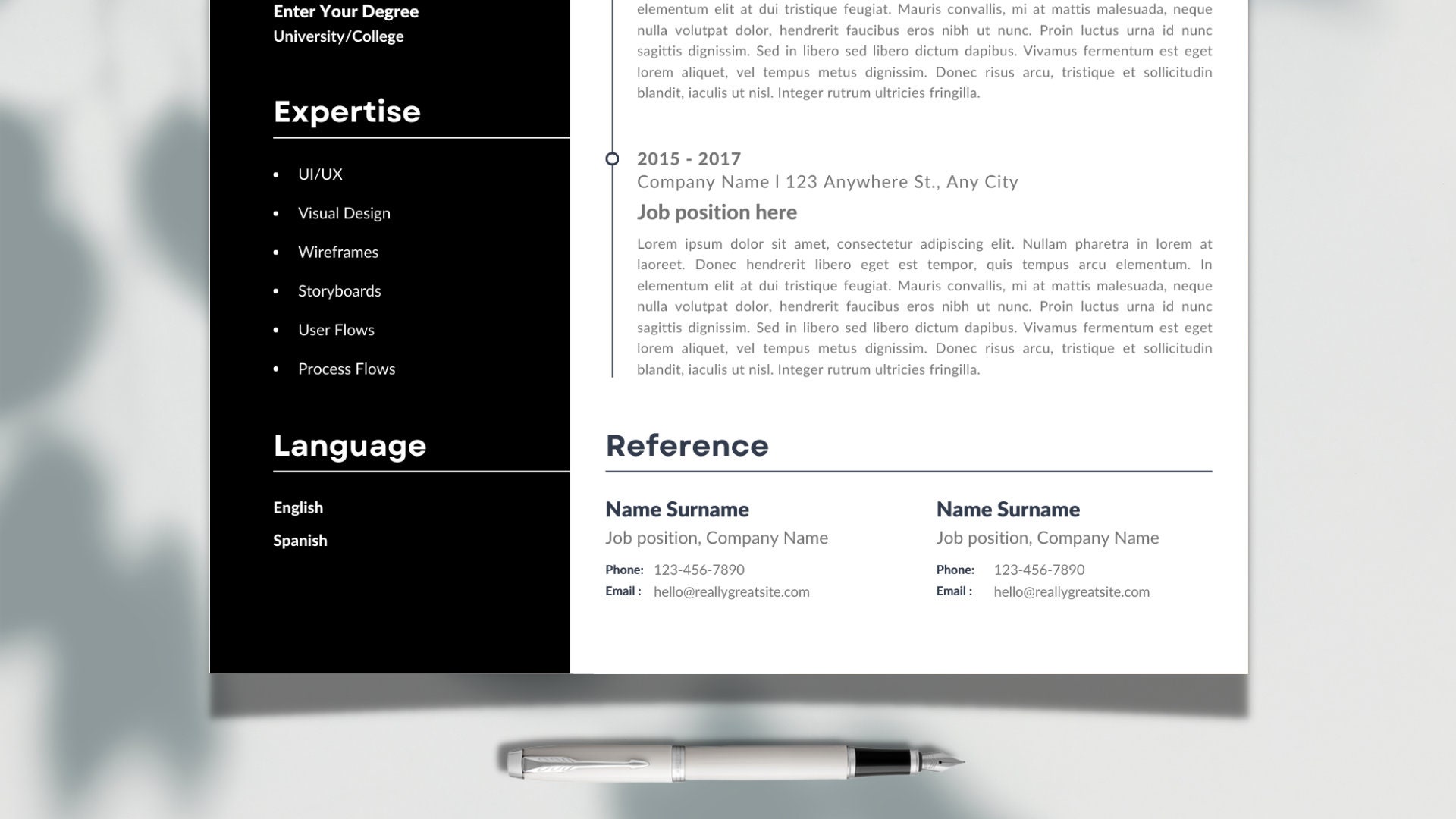 Cv Template Cv Cv French Cv Word Cv and Cover Letter Cv - Etsy