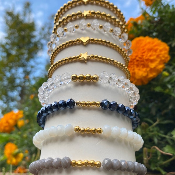 Crystal Bracelet \ 14K Gold Filled Beaded Bracelet \ Healing Crystals Bracelet \ Crystal Gemstone Bracelets\ Beaded Bracelet\Charm Bracelets