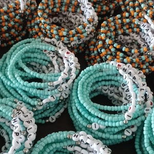 25-50-100-200-1000 Beaded Bracelets/Friendship Bracelets/Custom Bracelet/Teacher Gifts/Personalized Gift/Stretch Bracelets/Bulk Order